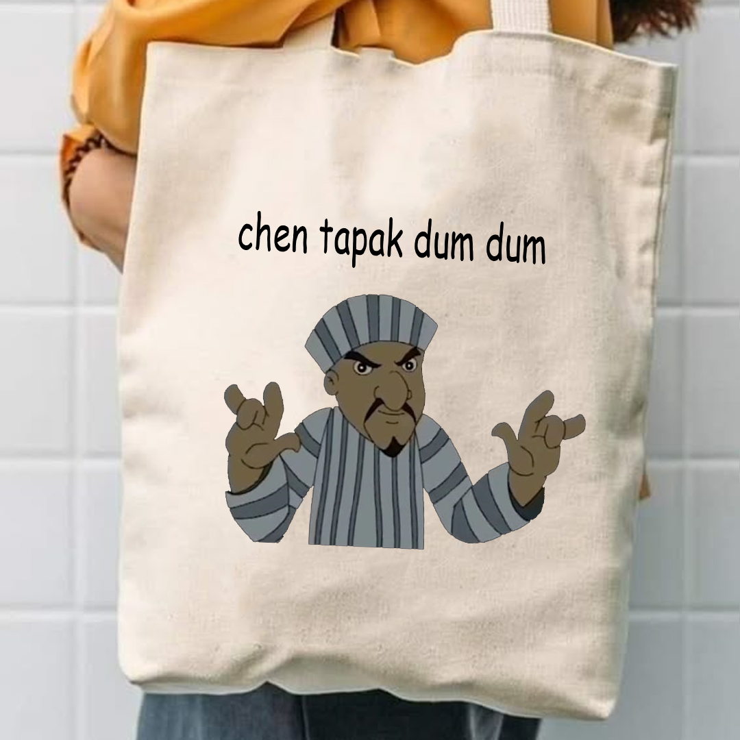 chen tapak dum dum canvas tote bag