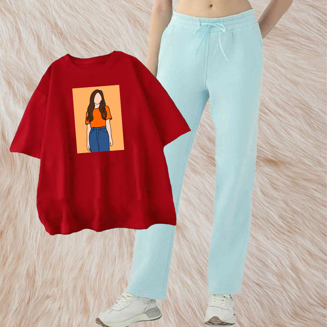 Aesthetic girl with ice blue flapper combo