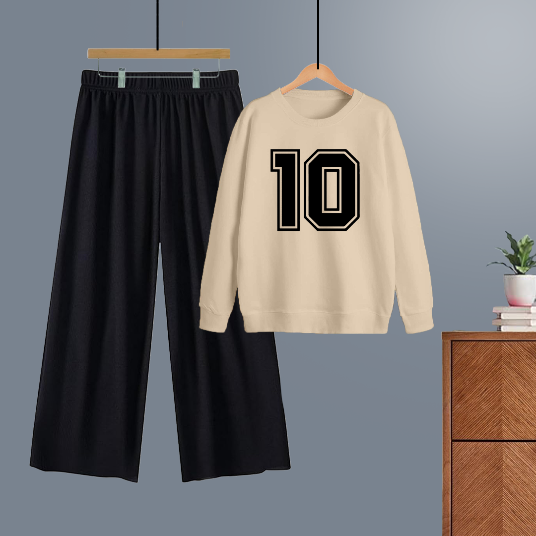 Winter tracksuit 10 sweatshirt with free size flapper