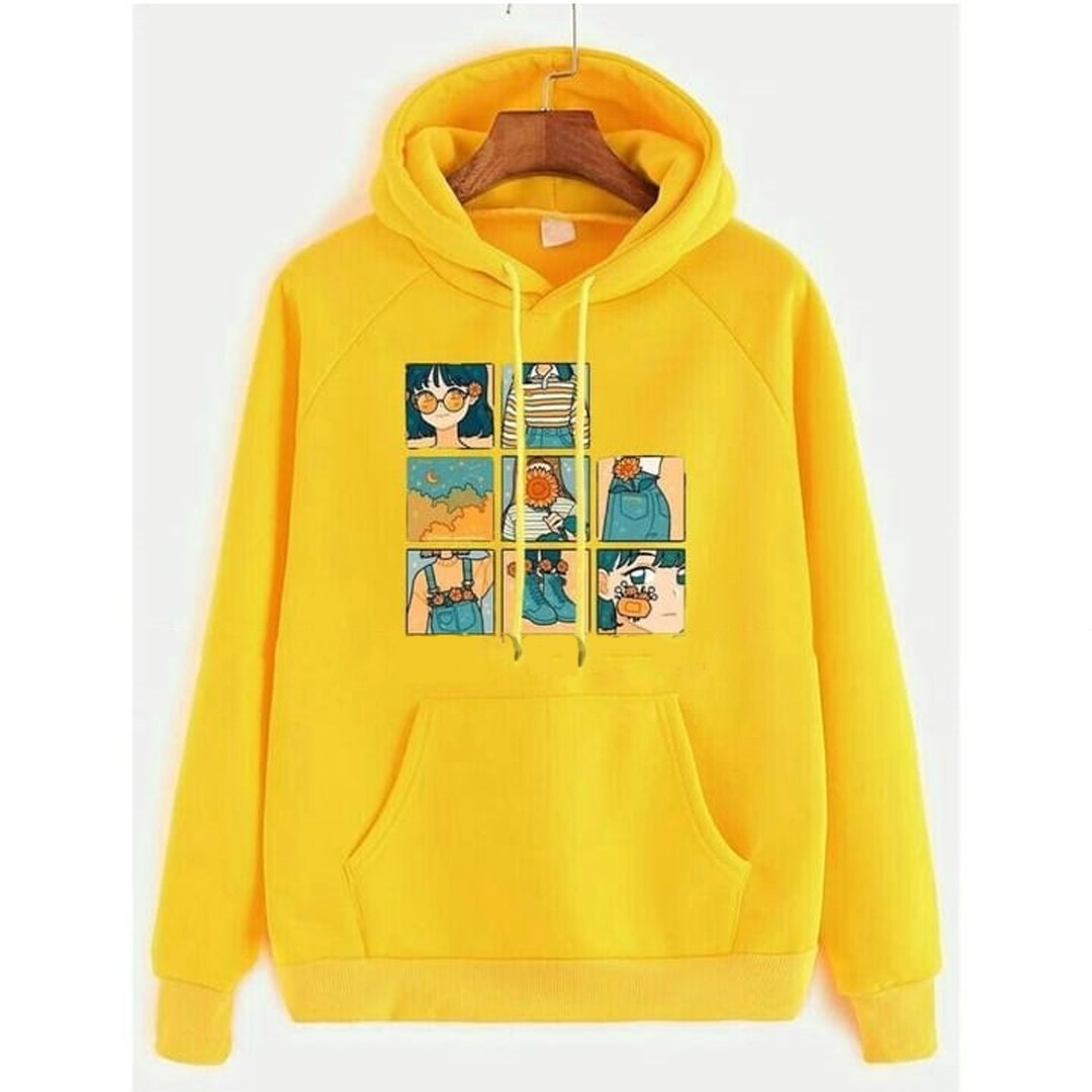 Asthetic cartoonic scennary Fleece hoodie