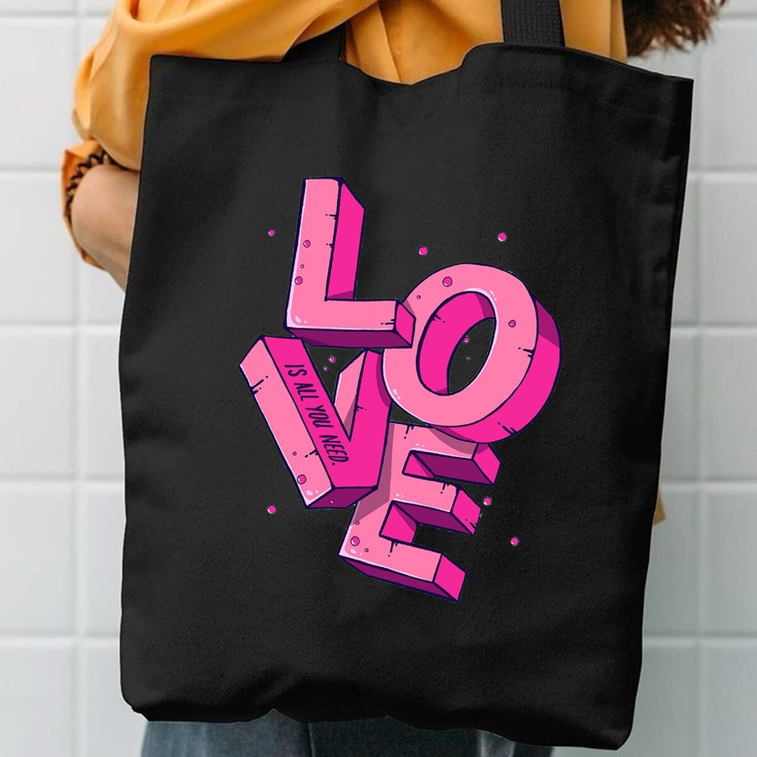Love canvas tote bag