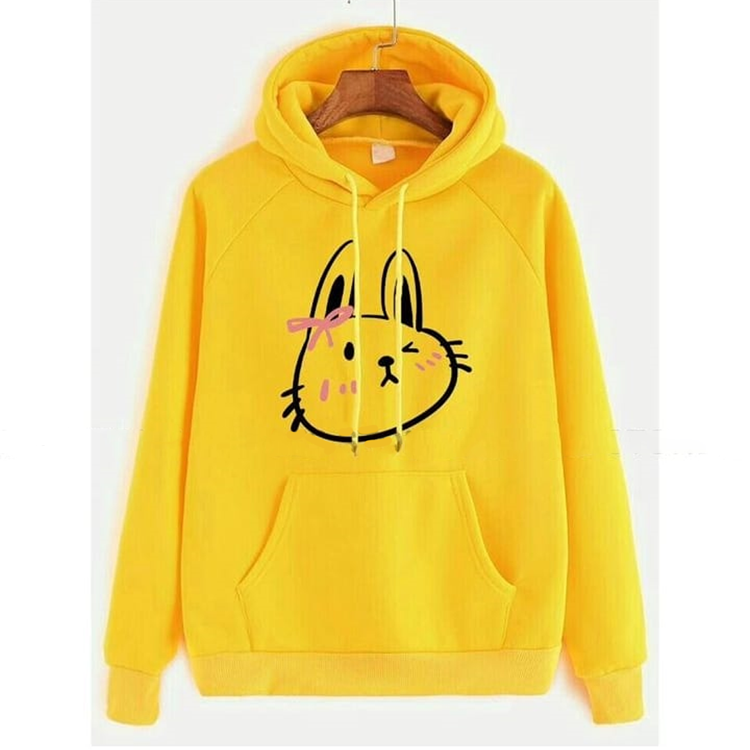 Rabbit face Fleece hoodie