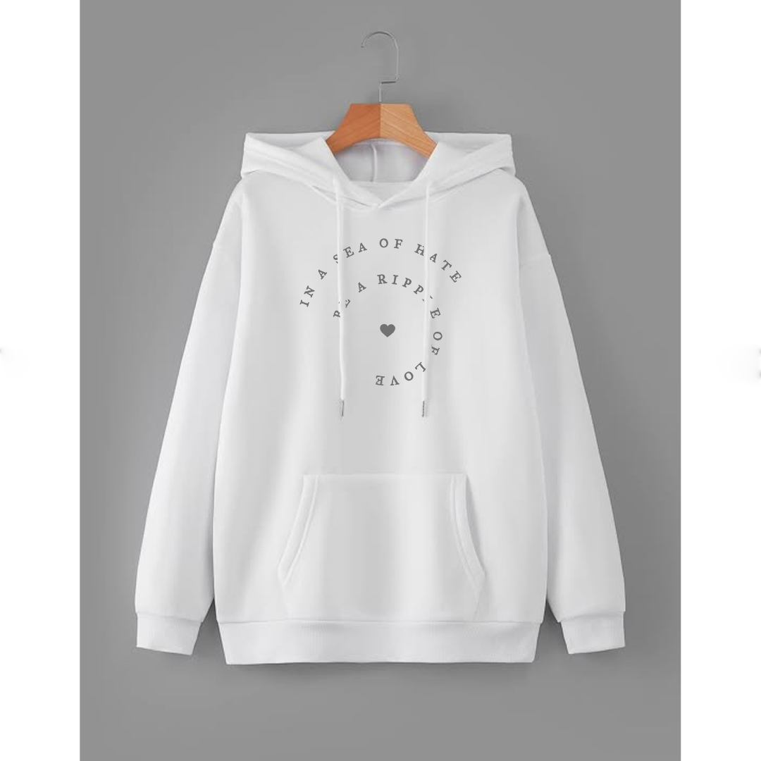 In a sea of hate be a ripple of love Fleece hoodie