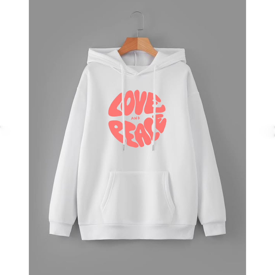 Love and peace Fleece hoodie