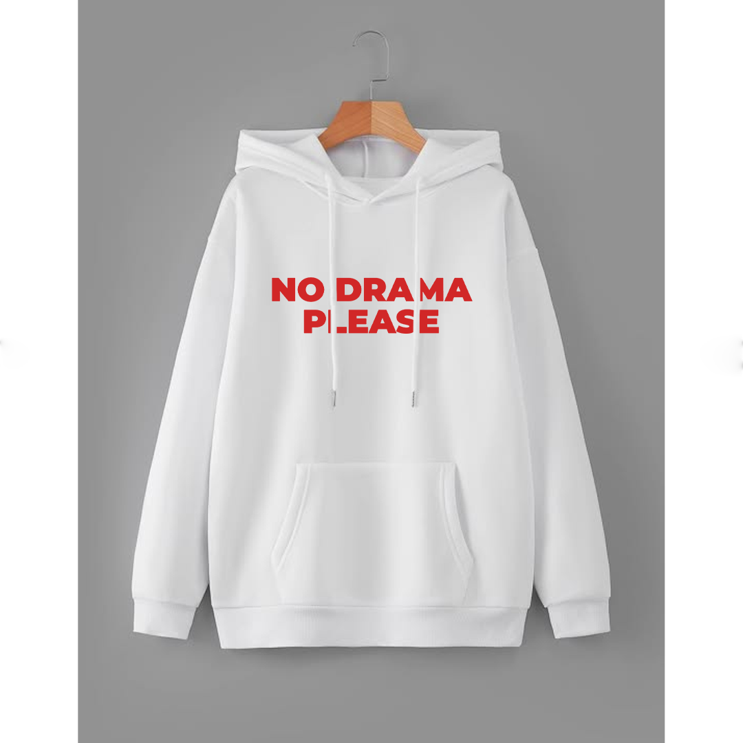 No drama please Fleece hoodie