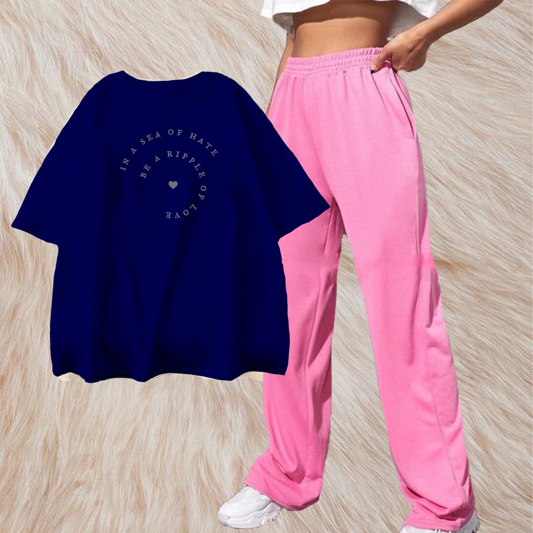 In a sea of hate be a ripple of love with pink flapper combo