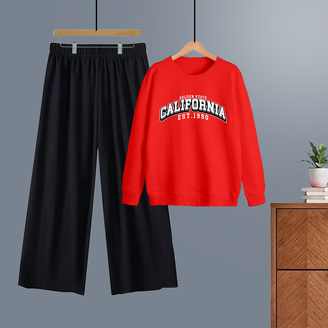Winter tracksuit california sweatshirt with free size flapper