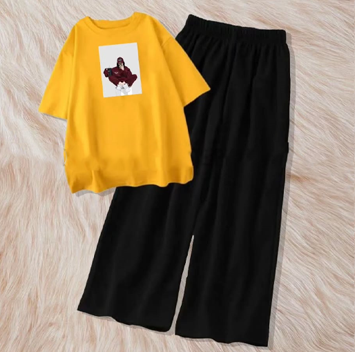 Cool girl print with flapper combo