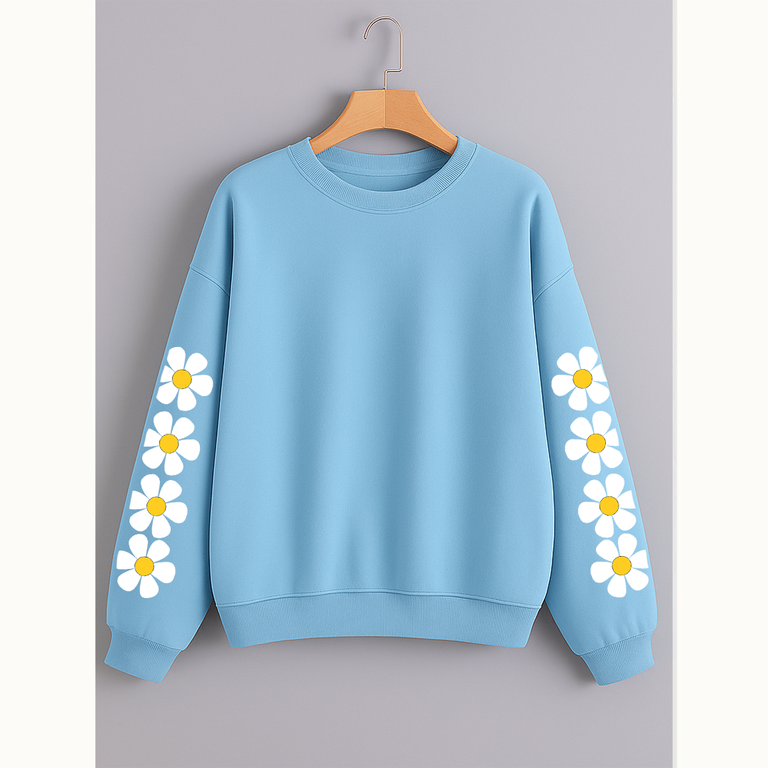 Daisy sleeves sweatshirt