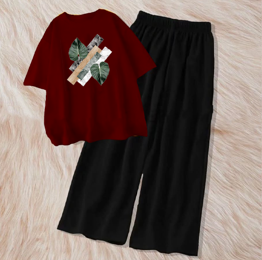 Leaf print with flapper combo