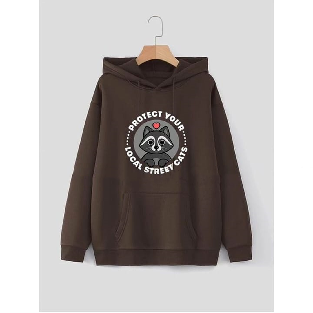 Protect your local street cats Fleece hoodie