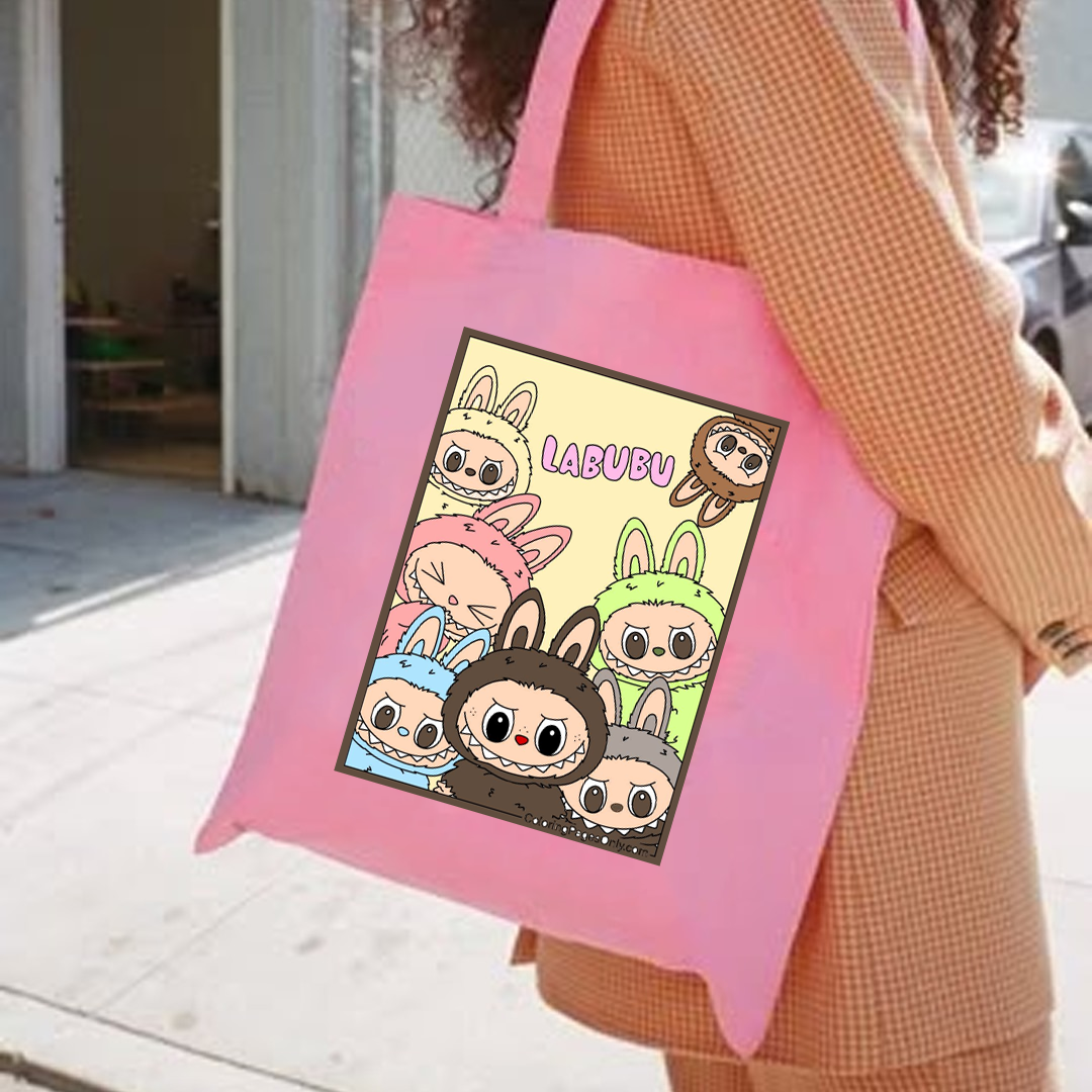 Labubus graphic print tote bag