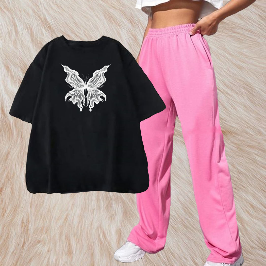 Fire butterfly with pink flapper combo