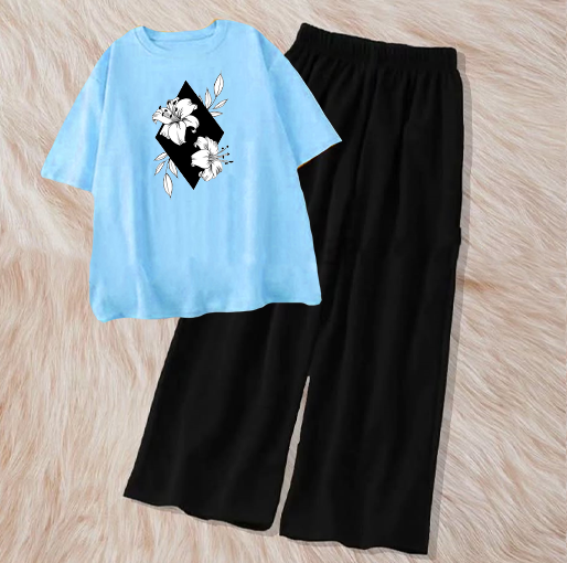 Sketch print with flapper combo