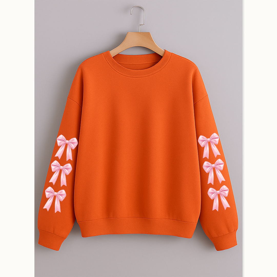 Bow sleeves sweatshirt
