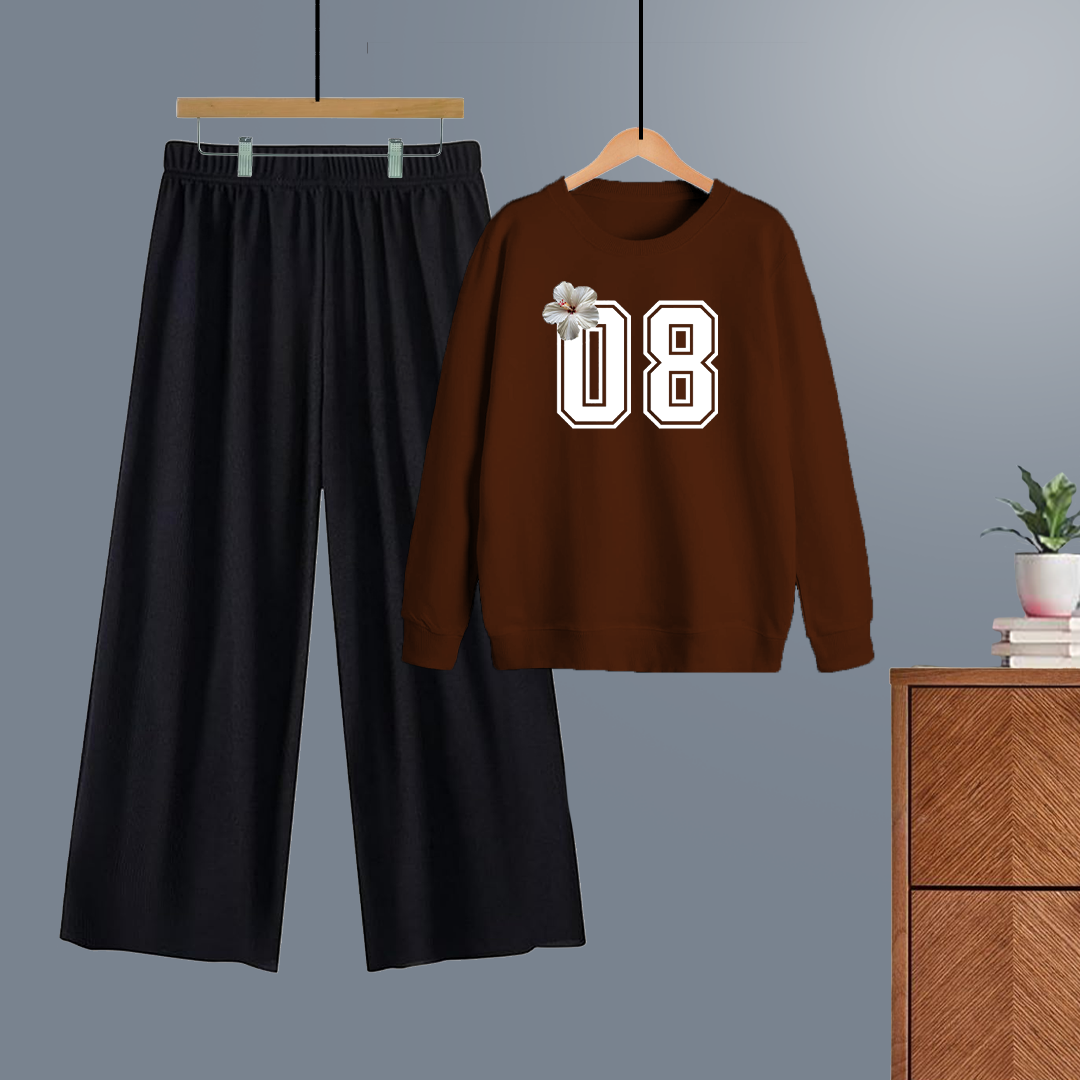 Winter tracksuit 08 sweatshirt with free size flapper