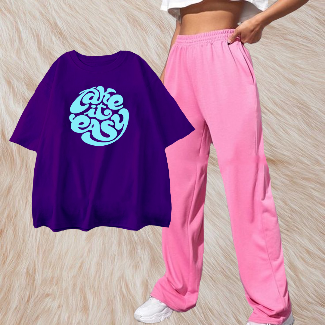 Take it easy with pink flapper combo