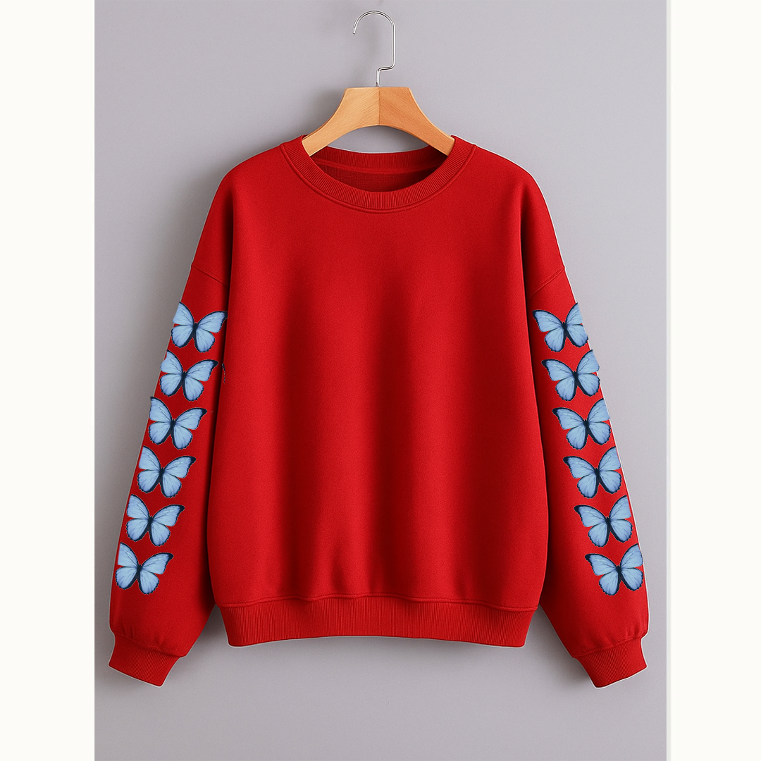 Butterfly sleeves sweatshirt