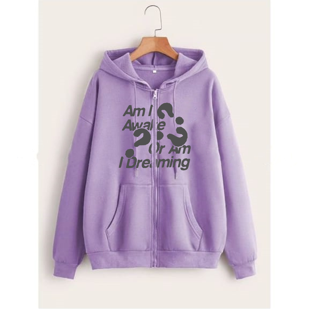 Am i awake zipper with hood
