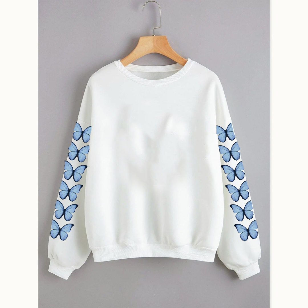 Butterfly sleeves sweatshirt