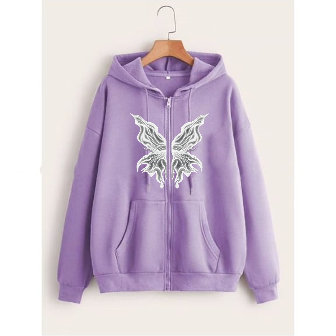 Fire butterfly zipper with hood