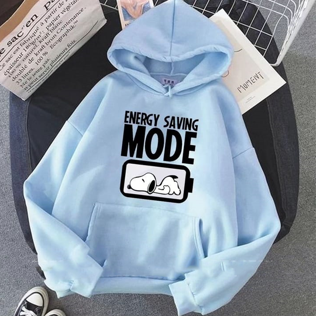 Energy saving mode Fleece hoodie
