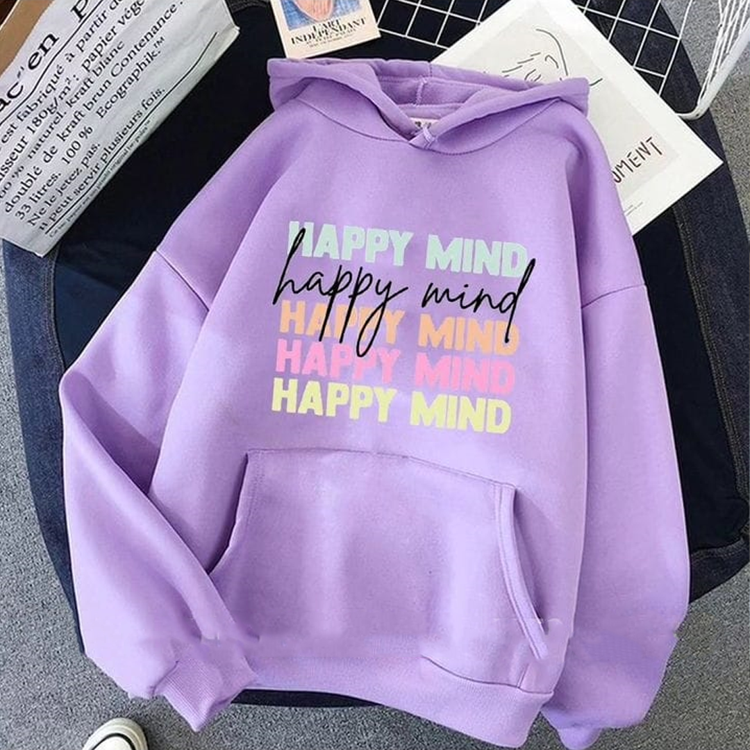 Happy mind Fleece hoodie