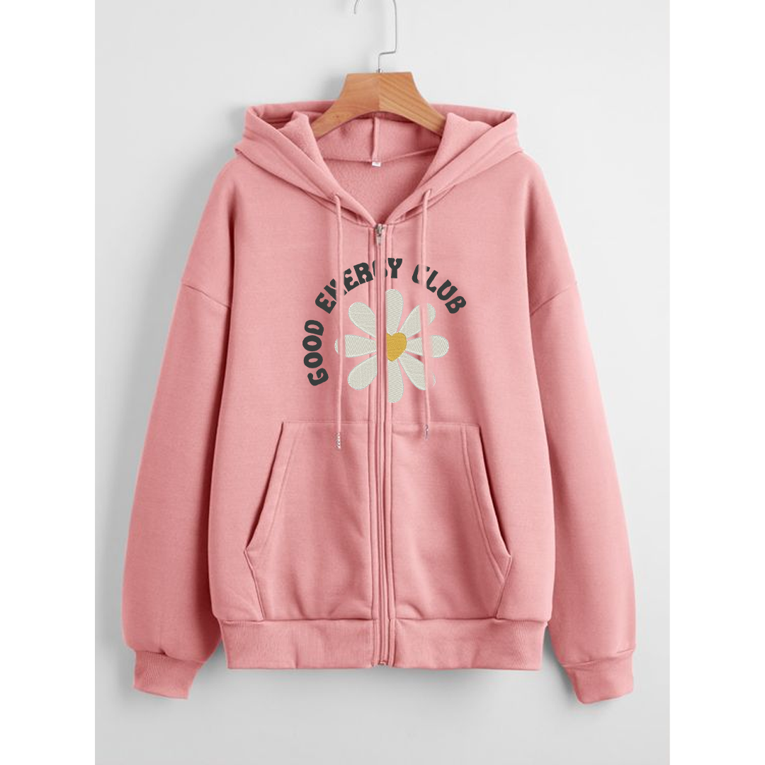 Good energy club zipper with hood
