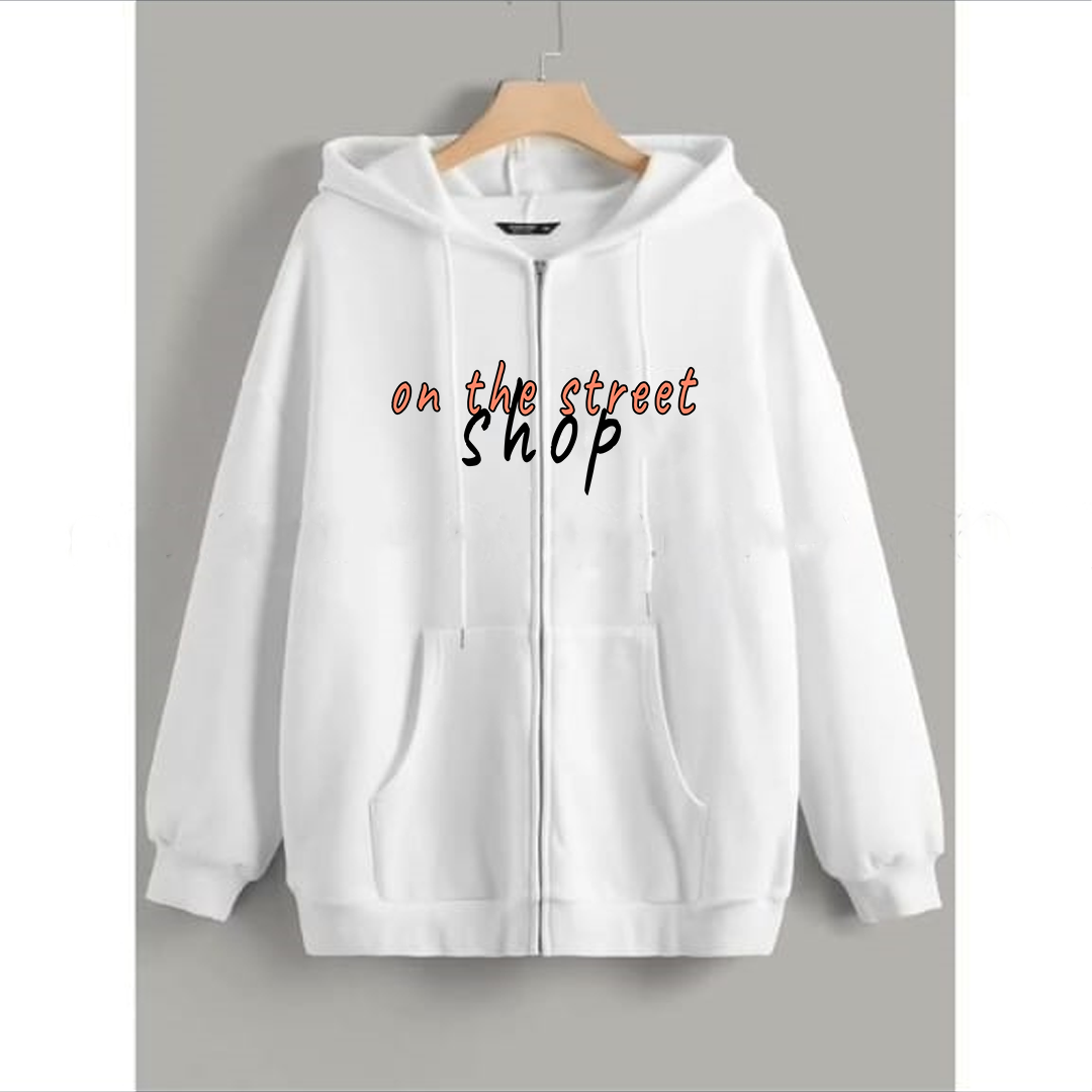 On the street shop zipper hood