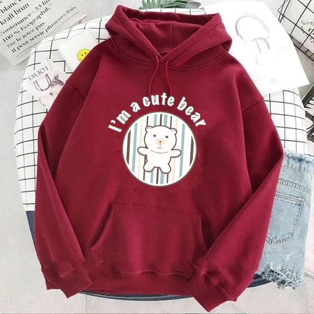 I am a cute bear Fleece hoodie