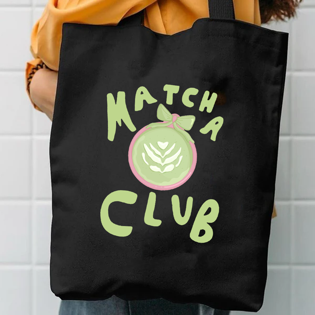 Matcha club tote bag