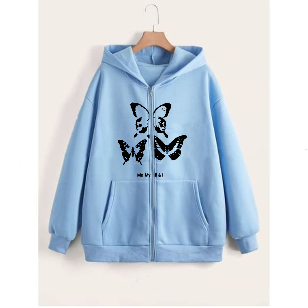 Me my self and I zipper with hood