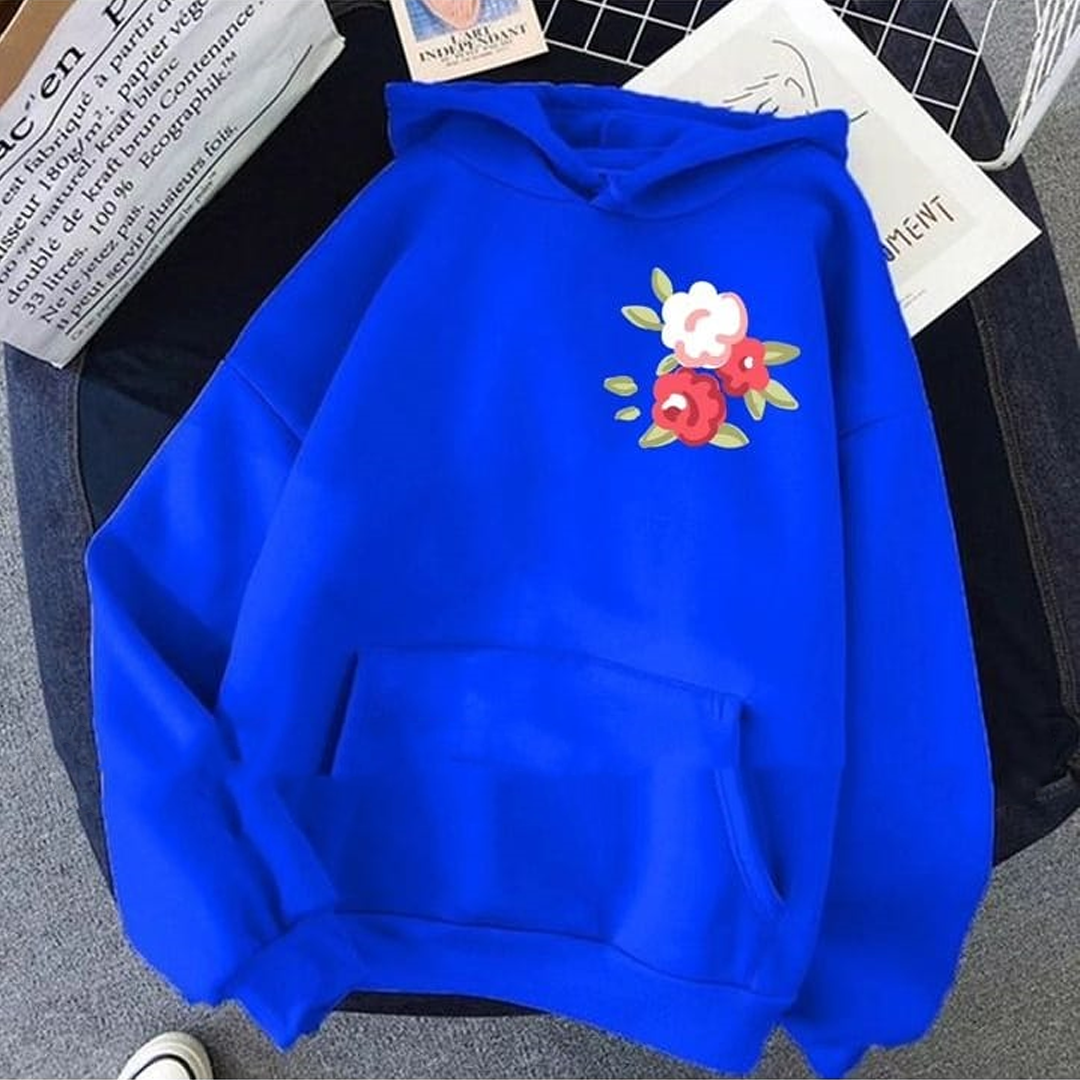 Flowers logo Fleece hoodie