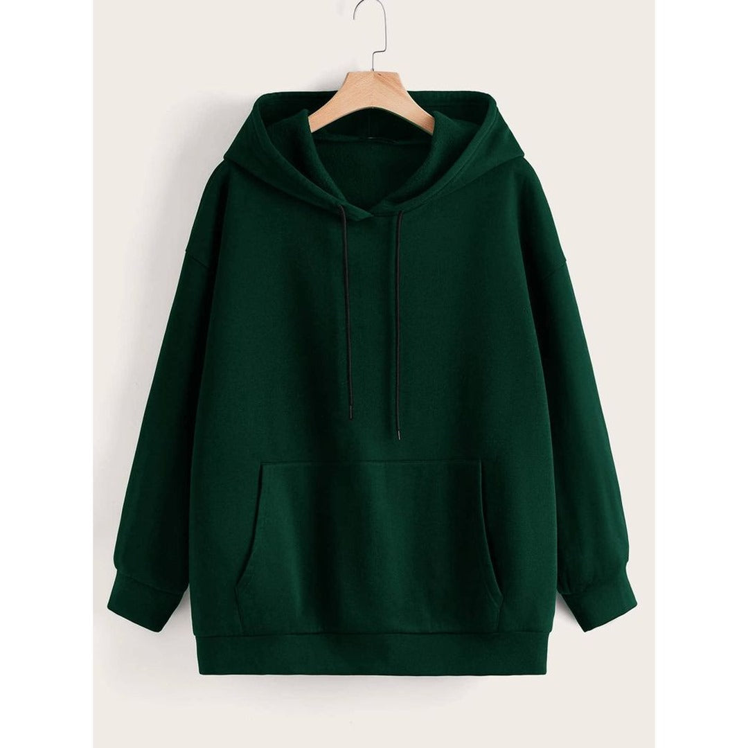 Green fleece hoodie