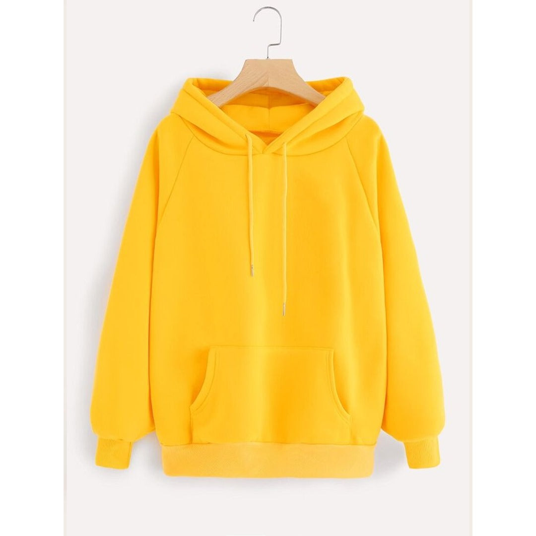 Yellow fleece hoodie