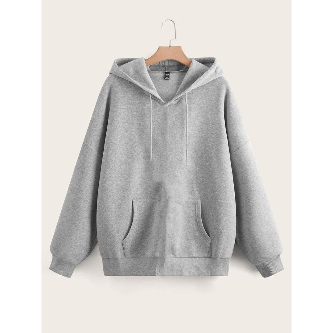 Gray fleece hoodie