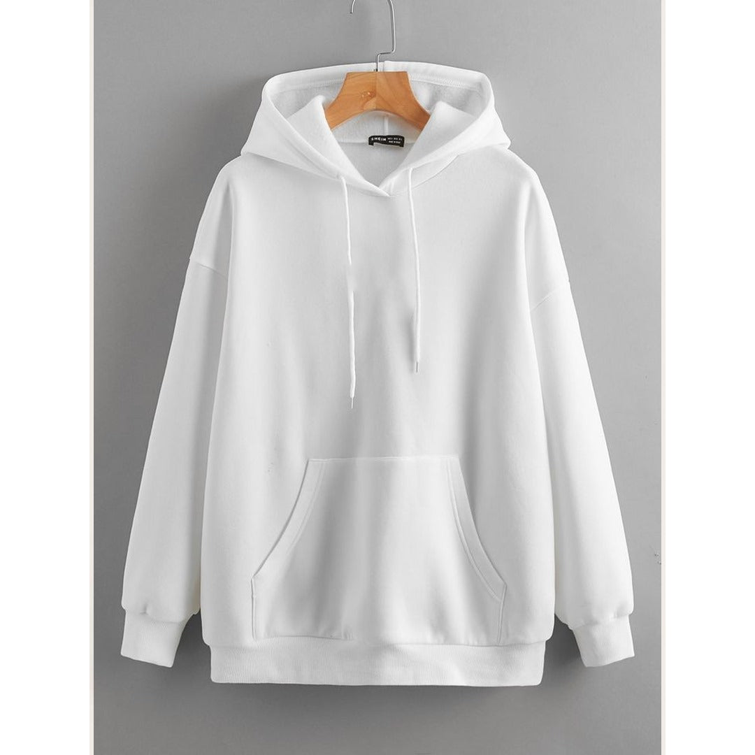 White fleece hoodie