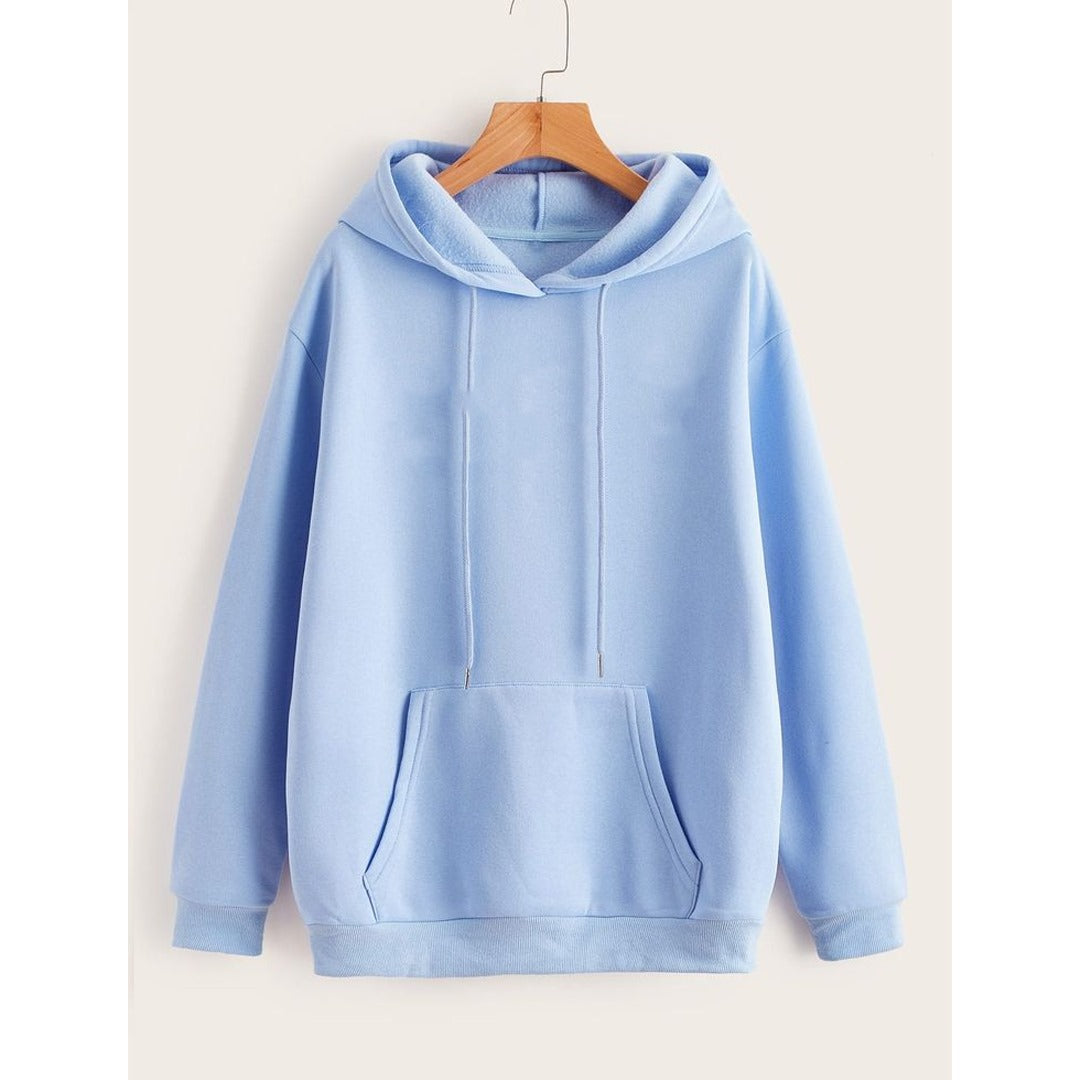 Sky blue fleece hoodie