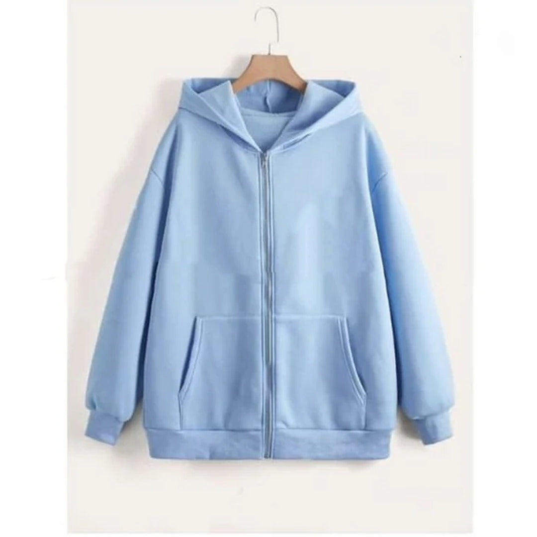 Sky blue zipper hoodie