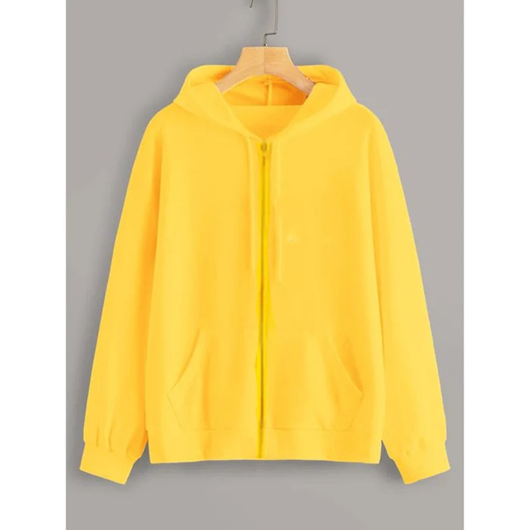 Yellow zipper hoodie