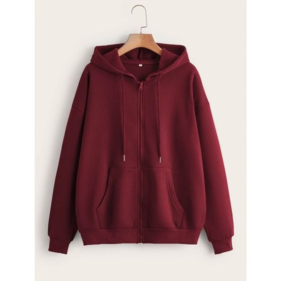 Maroon zipper hoodie