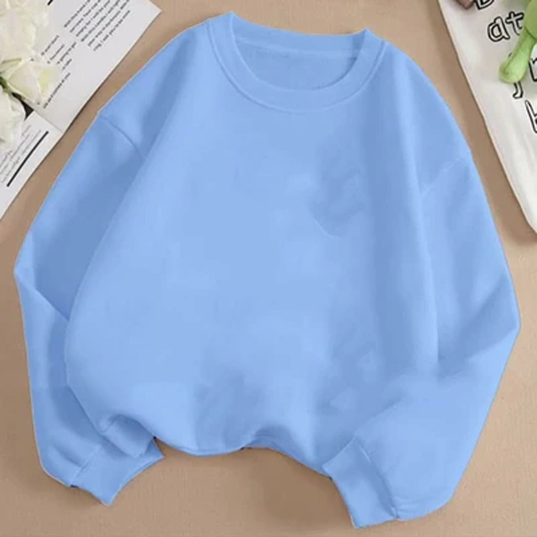 Sky blue fleece sweat shirt