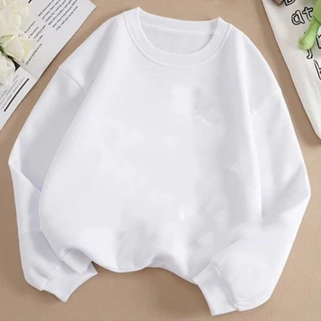 White fleece sweat shirt