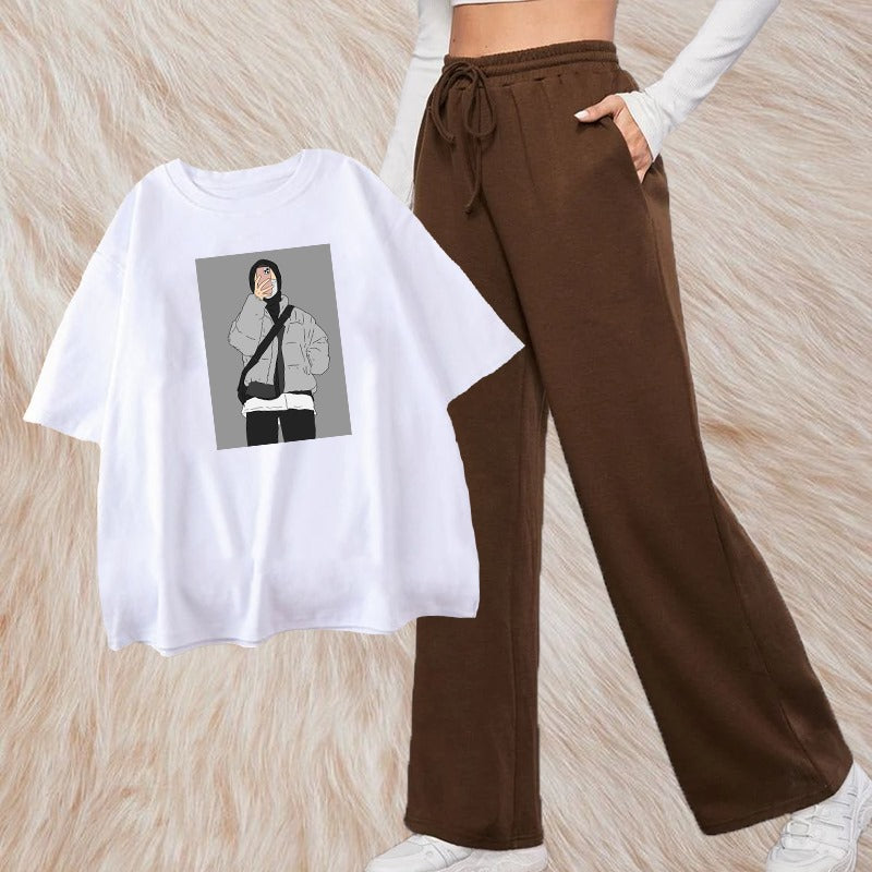Selfie Girl Printed Summer Tracksuit