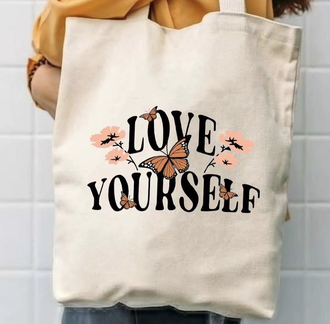 Love Yourself Printing Tote Bag
