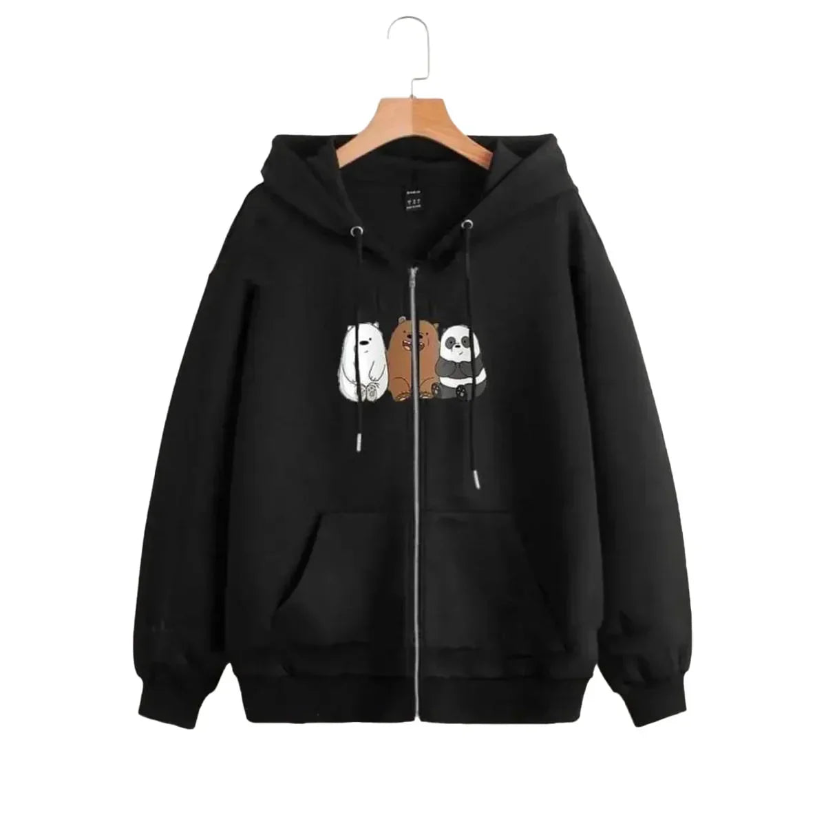 Three Bear Zipper With Hood