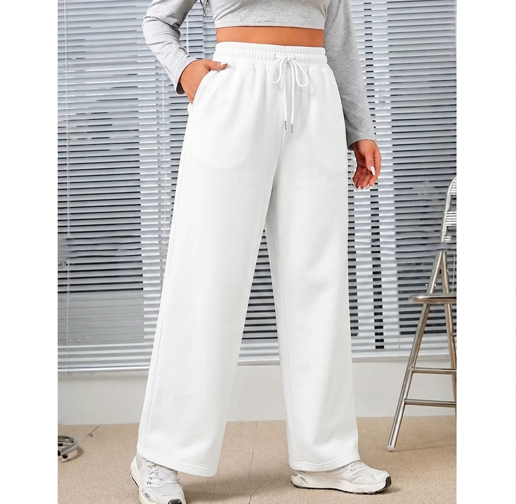 White Wide Leg Flapper