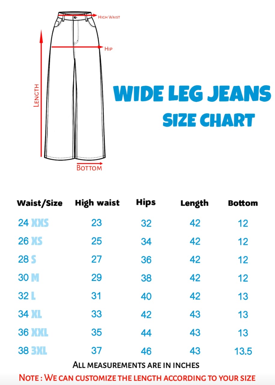 Sky Blue Wide Leg Jeans