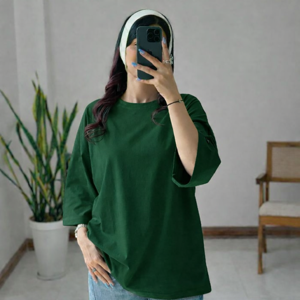 Bottle Green Oversized T-Shirt