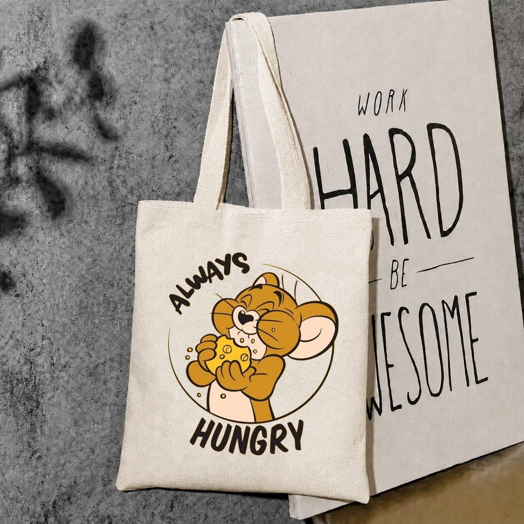 Always hungry canvas tote bag